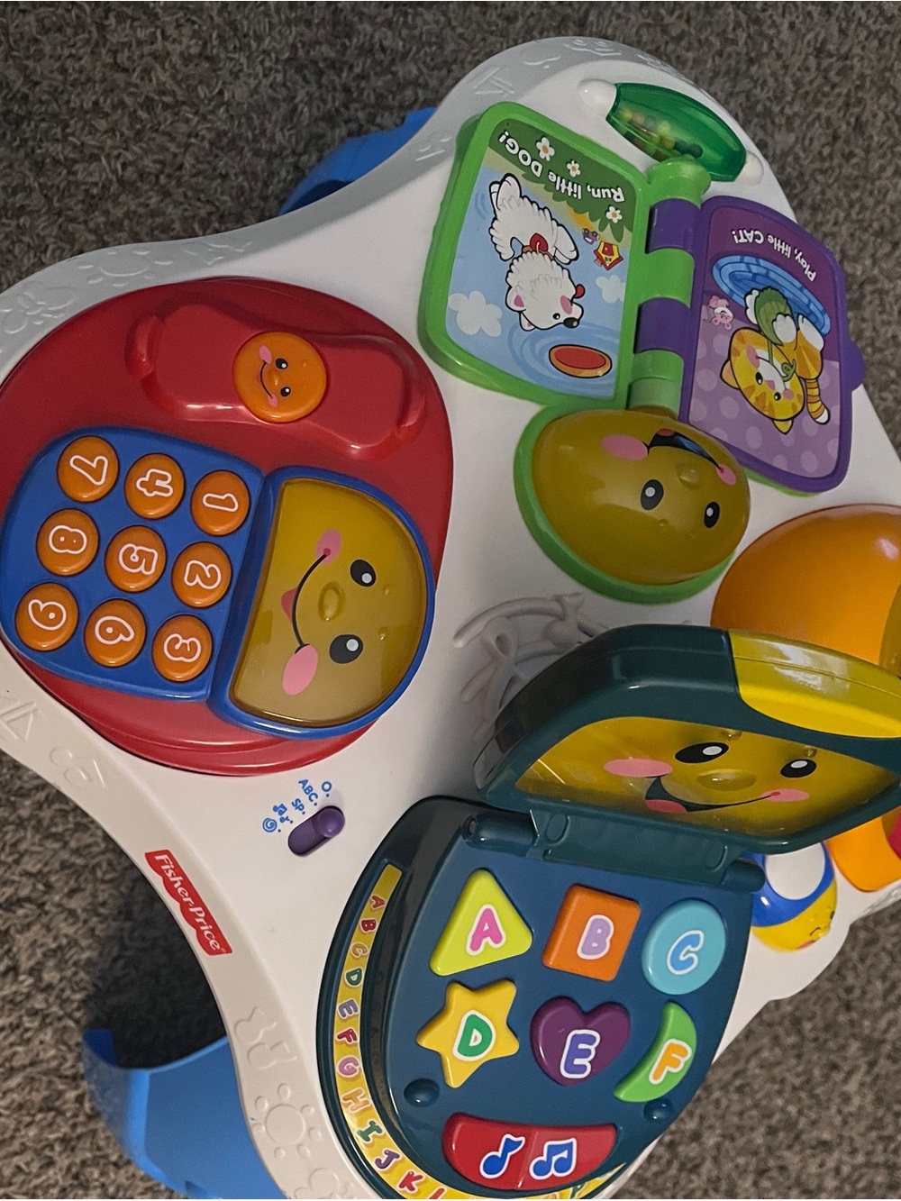Fisher-Price Multicolor Learning Activity Table with Buttons and Flip Books